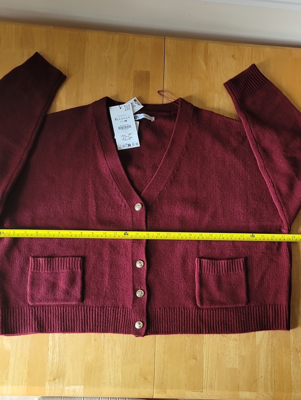 Zara 100% Wool Jacket Cardigan - Picture 4 of 9